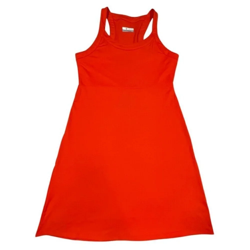 Columbia Freezer Racerback Tank Dress Small Orange - Picture 1 of 7